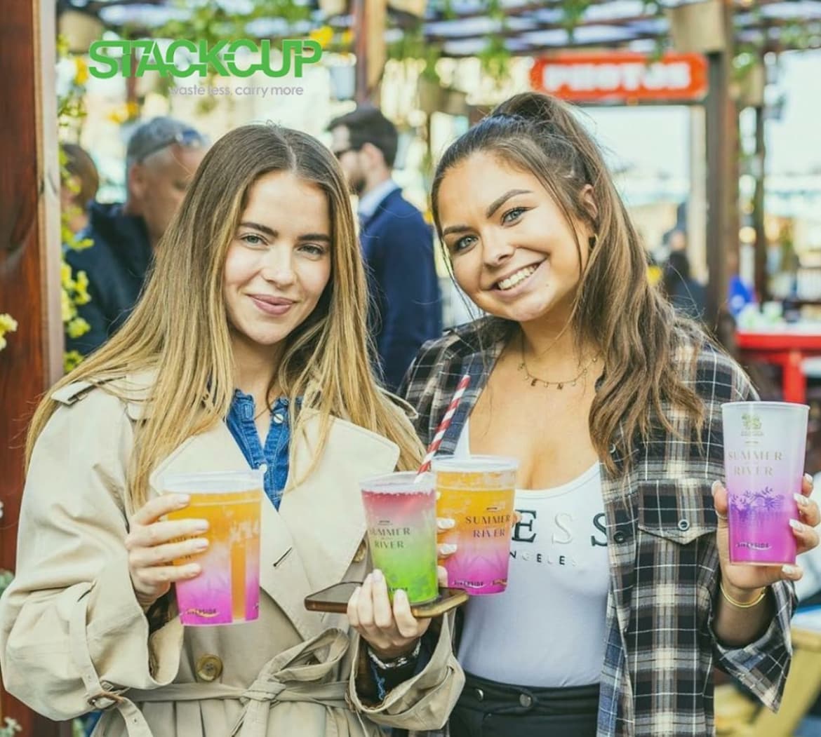 Printed plastic pint glasses compared with glass pints, Drinksmate UK