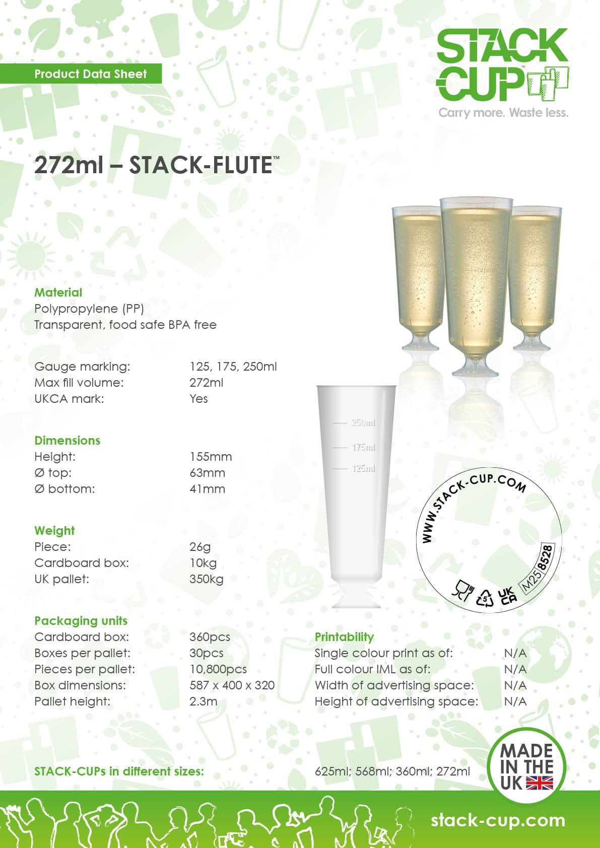 UNBRANDED Stack Flute – Champagne Cup